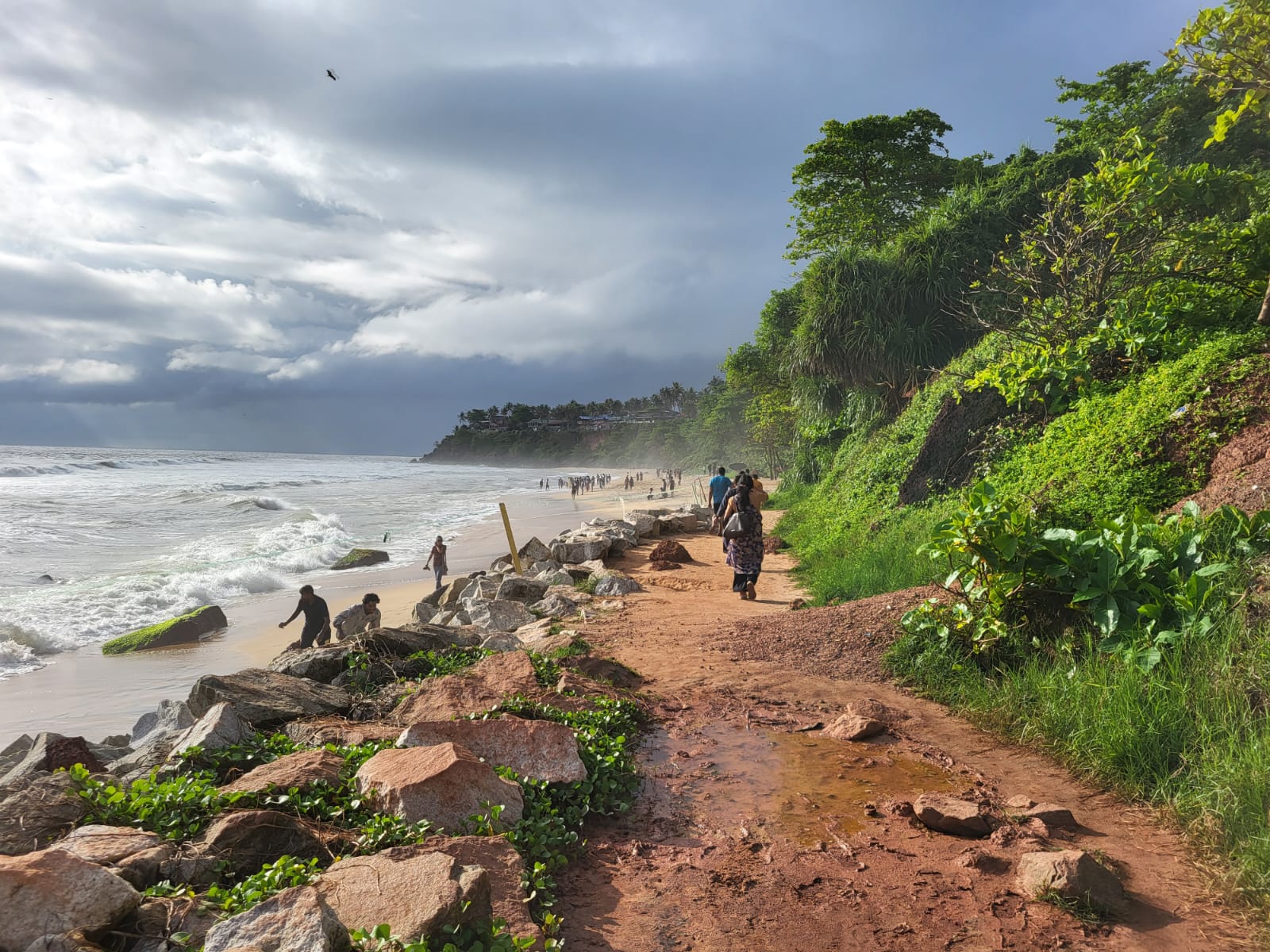image of Varkala Beach in Kerala, India
